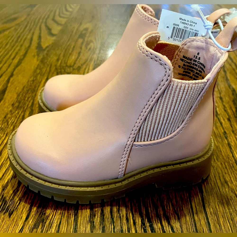 Pink Chelsea boots
